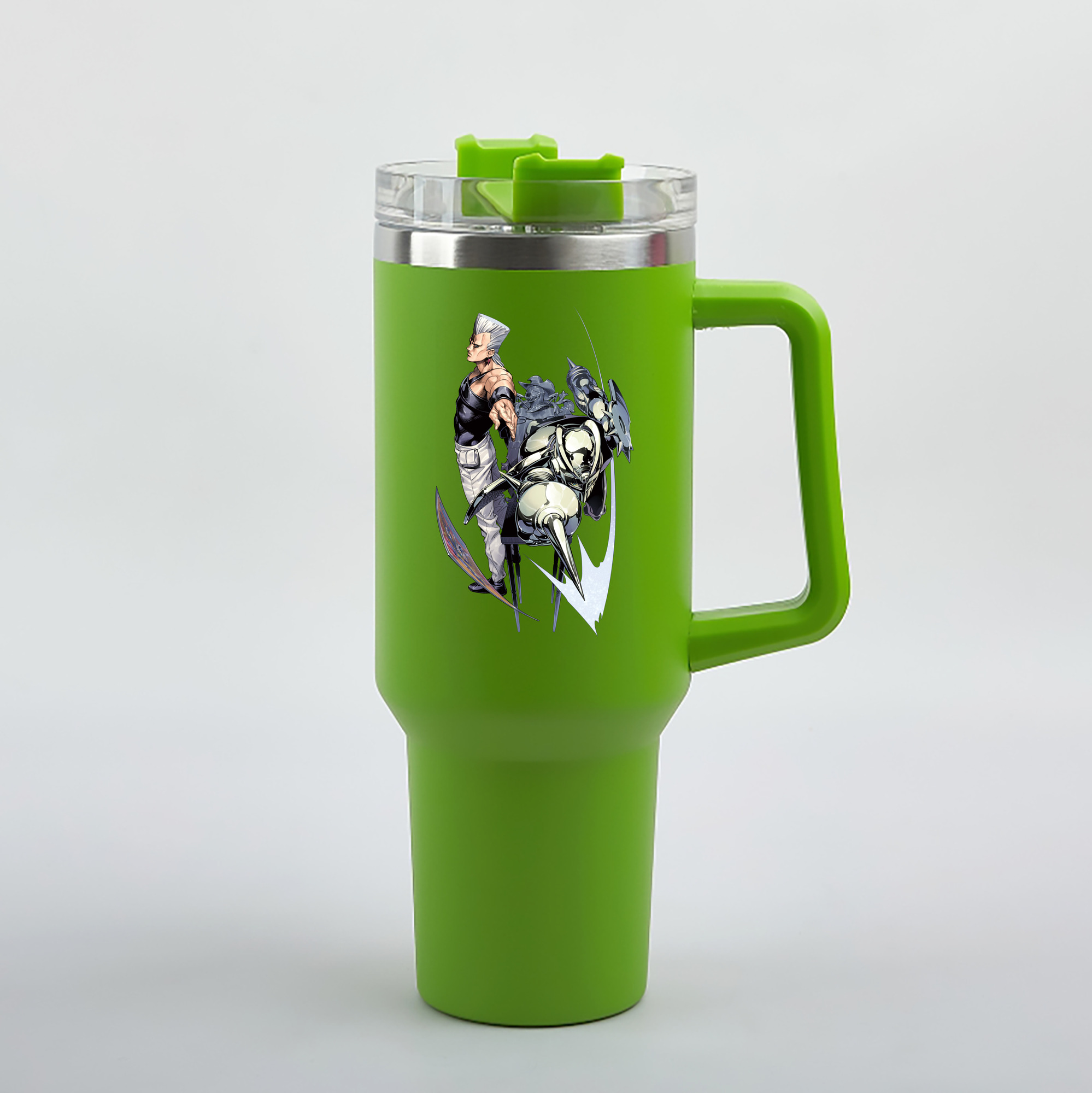 （画像用） ジョジョの奇妙な冒険 ジャン＝ピエール?ポルナレフ JoJo's Bizarre Adventure Jan Pierre Polnareff 1200mL車用タンブラー（カラープリント）